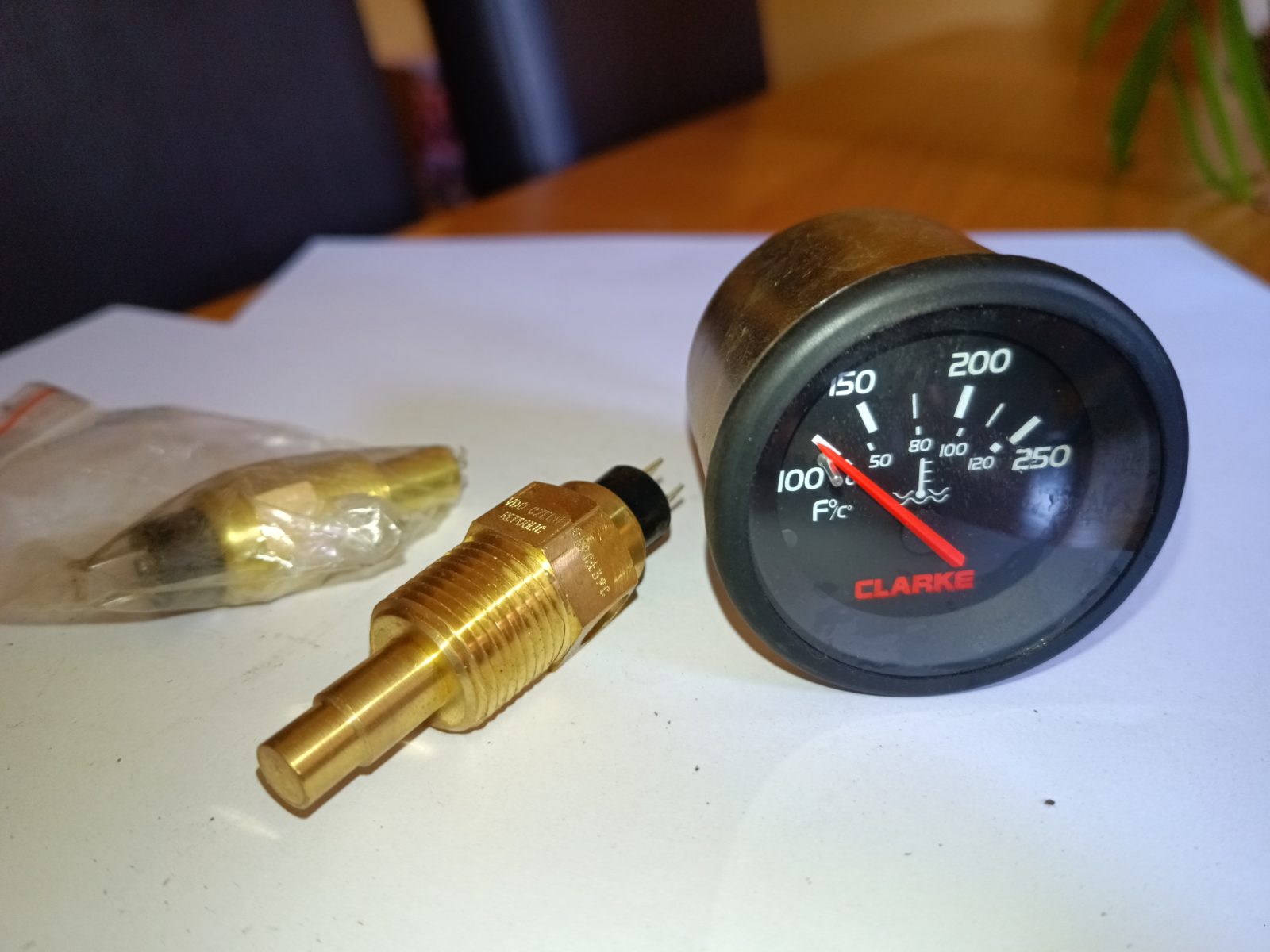 Clarke Water Temp Sender And Gauge