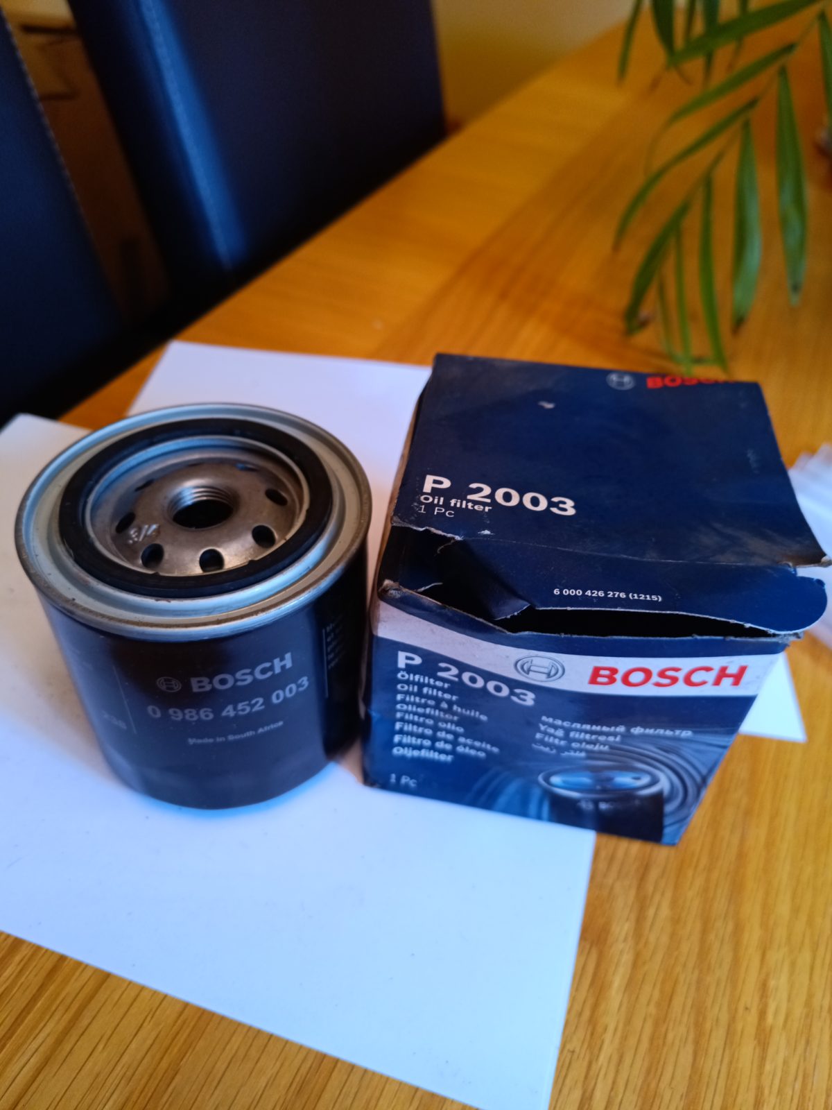 Bosch P2003 Oil Filter