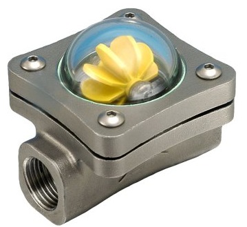 15mm (1/2" BSP(F)) Stainless Steel Spinner Visual Flow Indicator